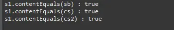 contentsEquals 결과
