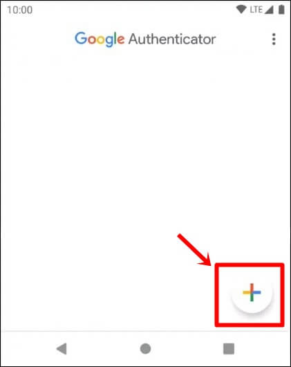 구글 OTP 십자가 모양 추가 버튼
