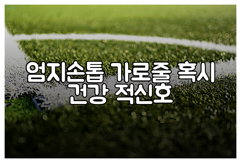 엄지손톱 가로줄 혹시 건강 적신호