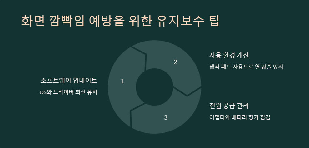노트북 화면 깜빡임