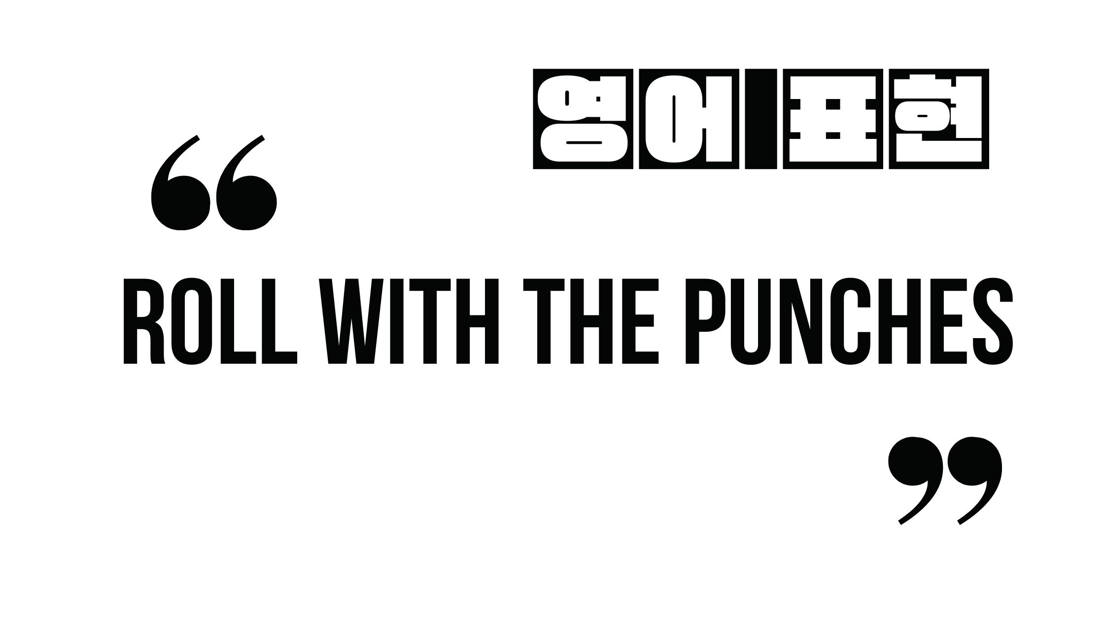  (자주 쓰는 영어 표현) Roll with the punches