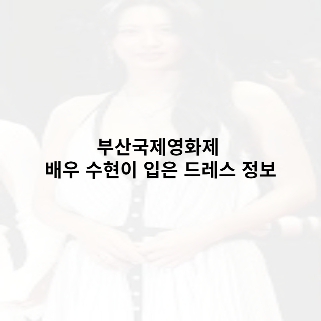 부산국제영화제 배우 수현이 입은 드레스 정보
