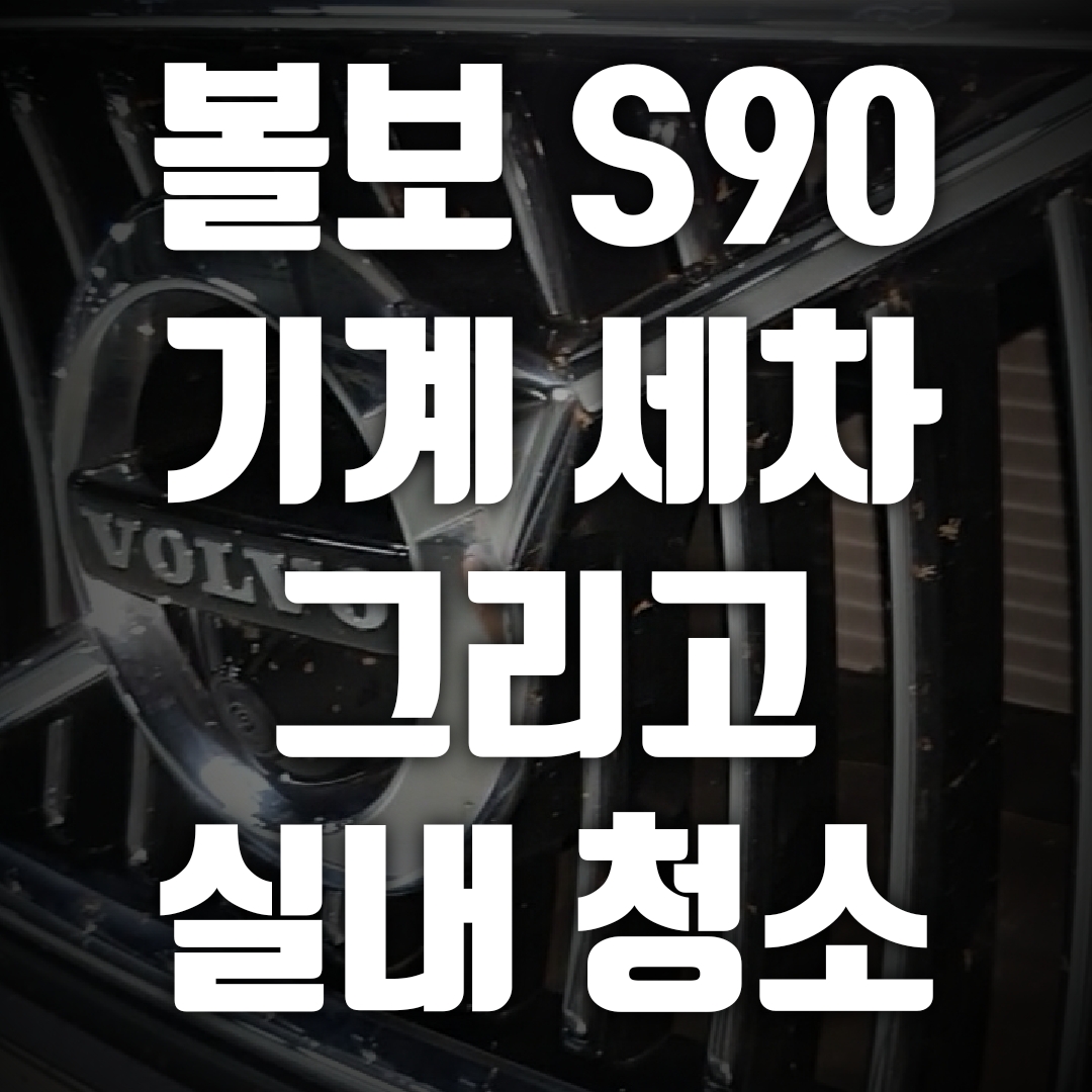  볼보 S90, 첫 기계 세차 그리고 실내 청소
