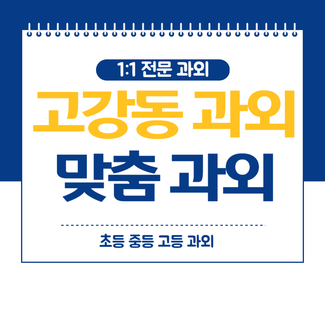  고강동 고등 영수과외 중등 국어 과학 내신대비 화상 방문과외