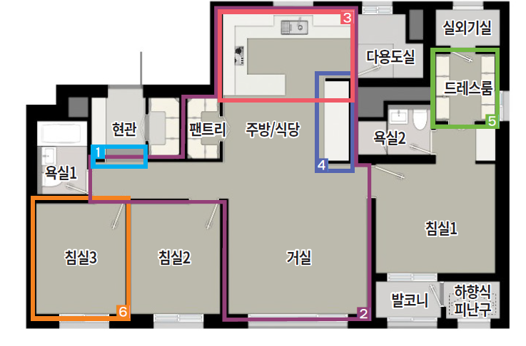 서충주-푸르지오-74B 타입-평면도-사진