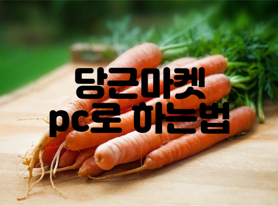  당근마켓 pc버전 다운로드 방법 2가지