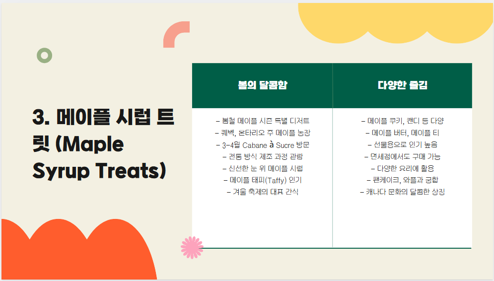 버킷 리스트 메이플 시럽 트릿