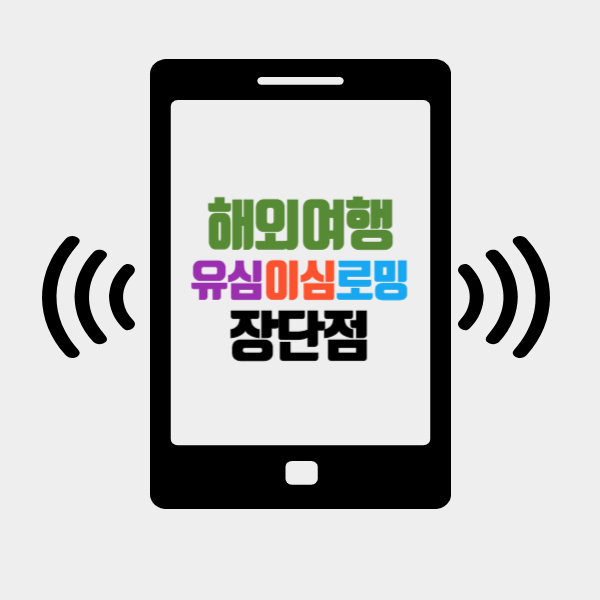 해외여행 유심 이심 로밍 장단점 비교