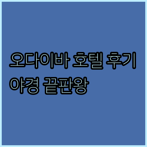 도쿄 오다이바 호텔 숙박 후기 총정리