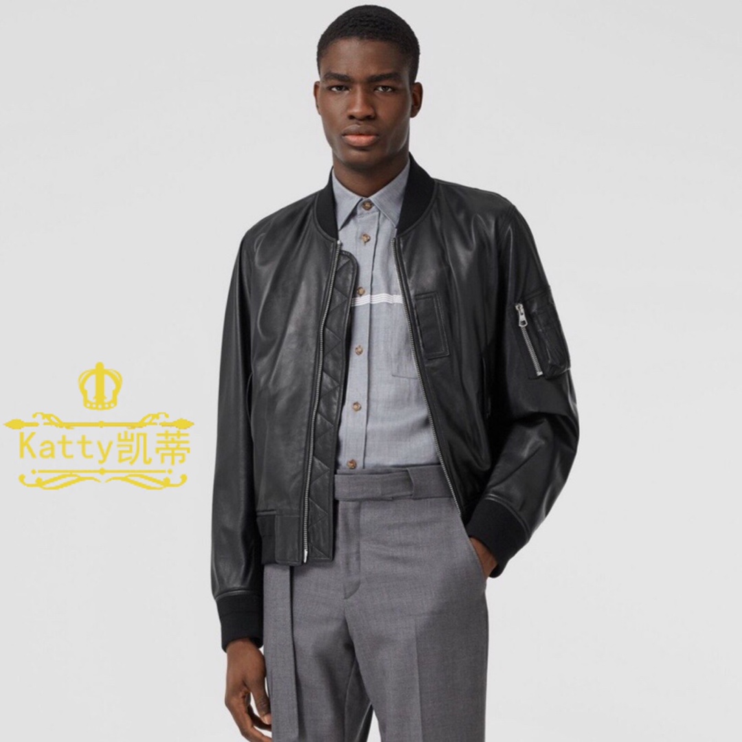  [BURBERRY] 버버리 레더 봄버 자켓 8025847