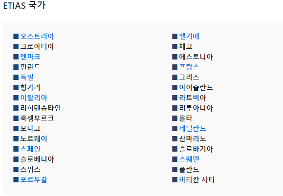 ETIAS 국가 이미지