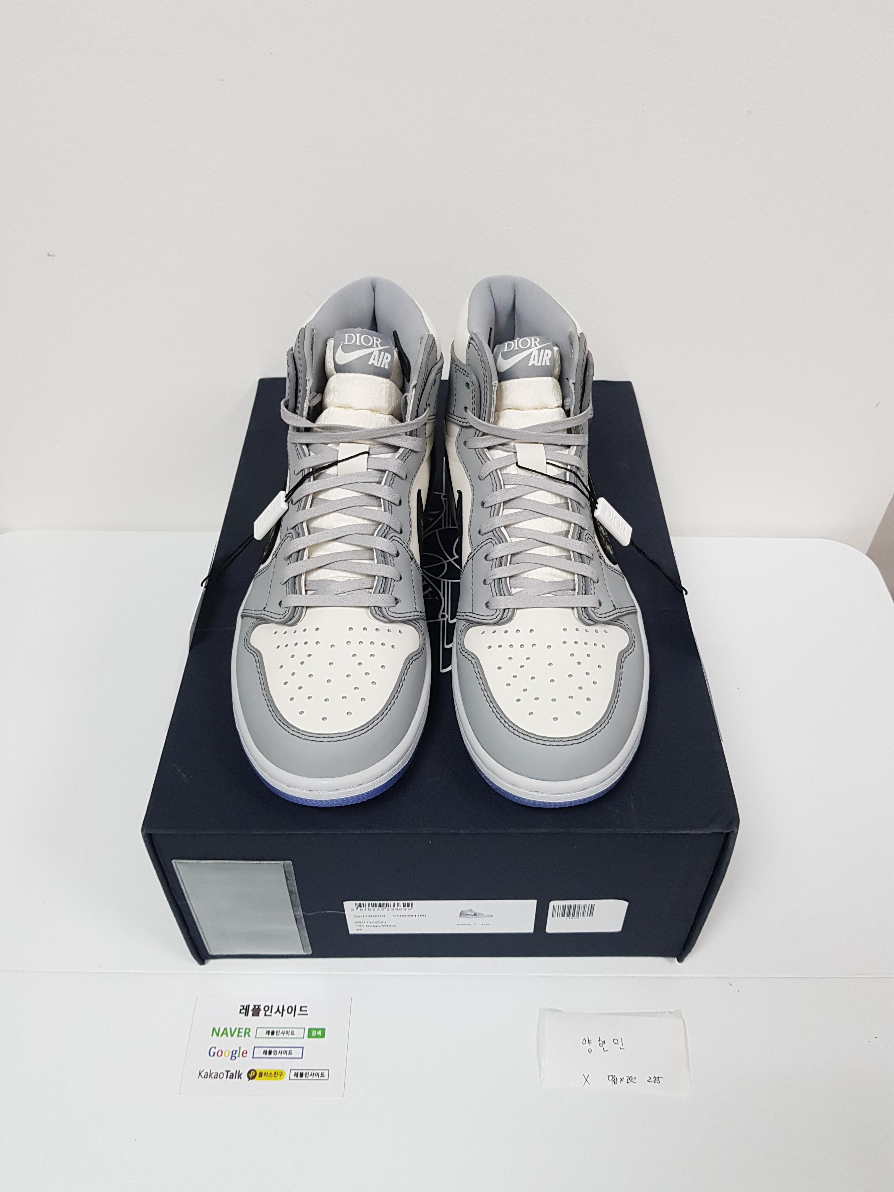  [AIR JORDAN] 에어조던1 레트로 하이 OG x 디올 DIOR CN8607-002 남성용 (X공장) 실사!!