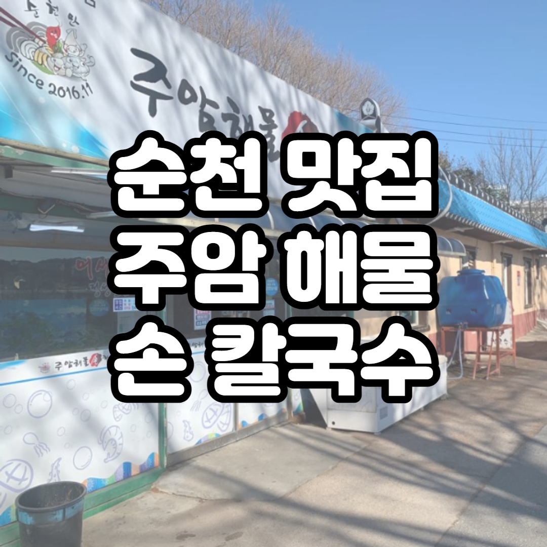  순천 칼국수 맛집 주암 해물 손 칼국수