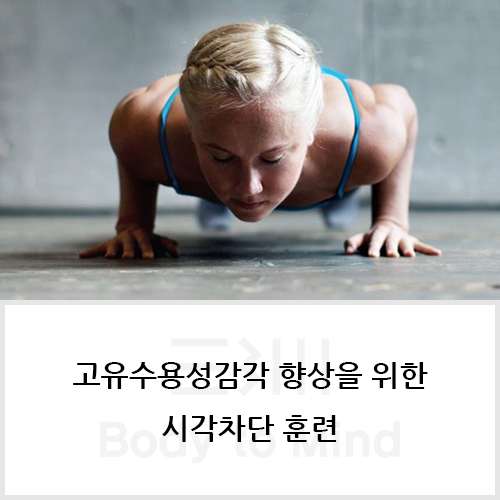  고유수용성감각(proprioception) 향상을 위한 시각차단 훈련(visual block training)