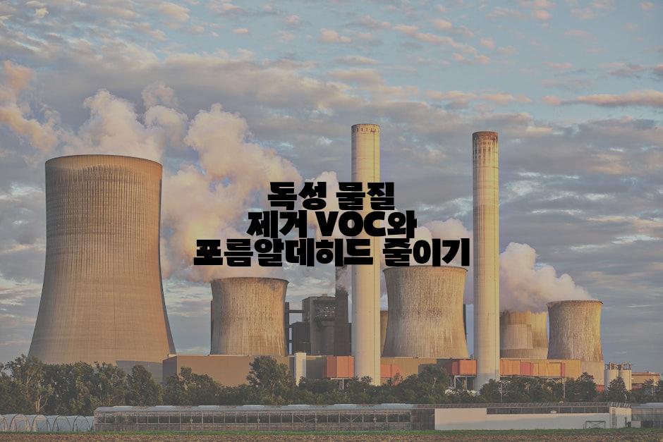 독성 물질 제거 VOC와 포름알데히드 줄이기