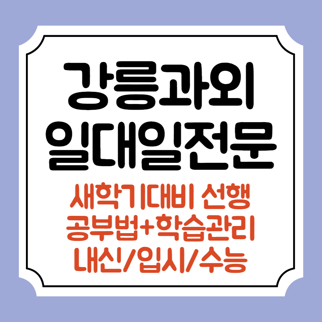  강릉 중학생 수학과외 국어 초등학생 영어과외 고등 일대일 개인 과외쌤 새학기대비 겨울방학특강