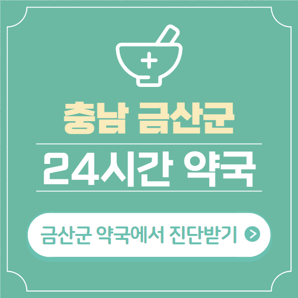  금산군 24시간 약국 찾기 | 휴일 야간 심야 일요일 당번약국 10곳