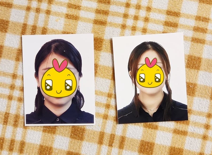 미루의 여권사진과 운전면허사진 비교