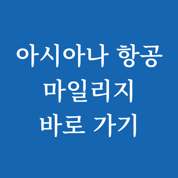 아시아나항공 마일리지 썸네일