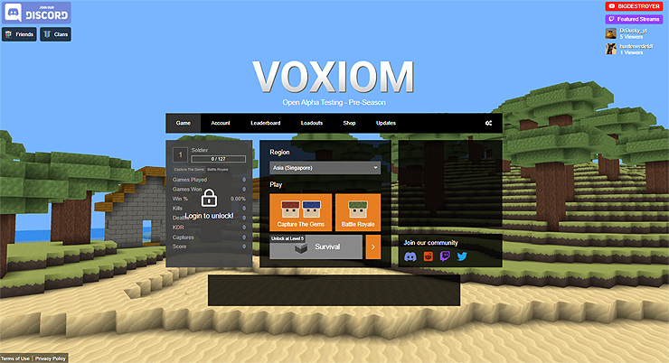 voxiom-io-인트로-화면