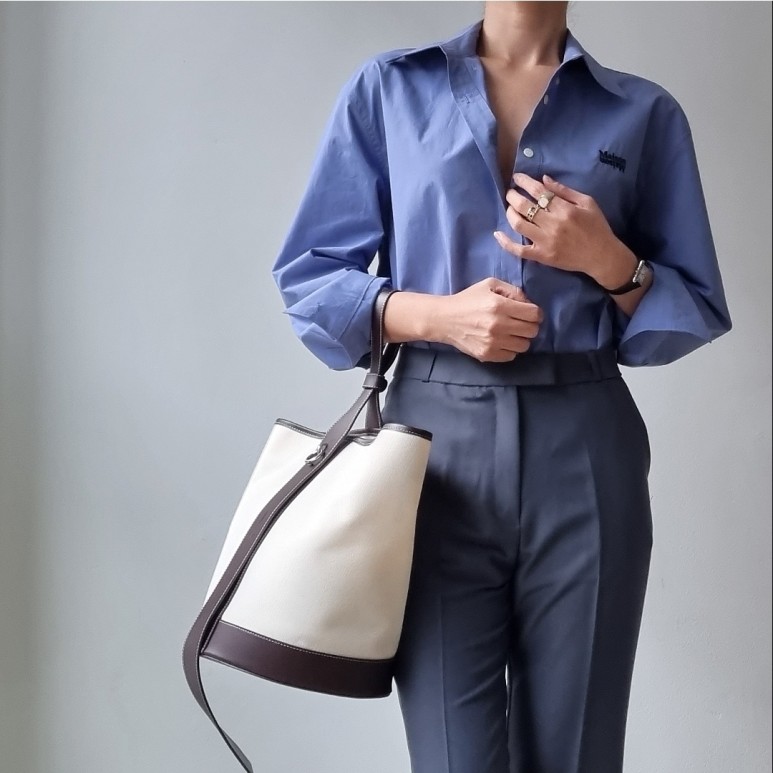 색상 배색 품절상품과 배송지연안내 - 메종셔츠 ( 블루색상 32