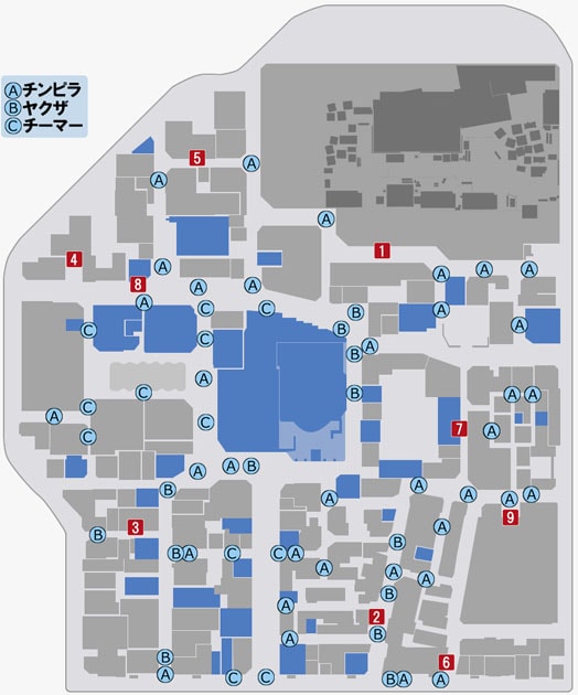 인카운트 보스 카무로쵸 지도 이미지