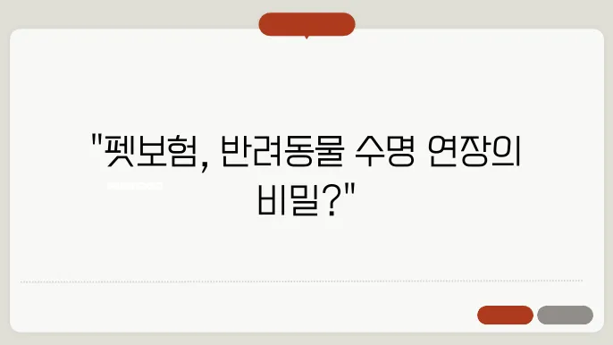 반려동물 건강을 지키는 펫보험의 역할