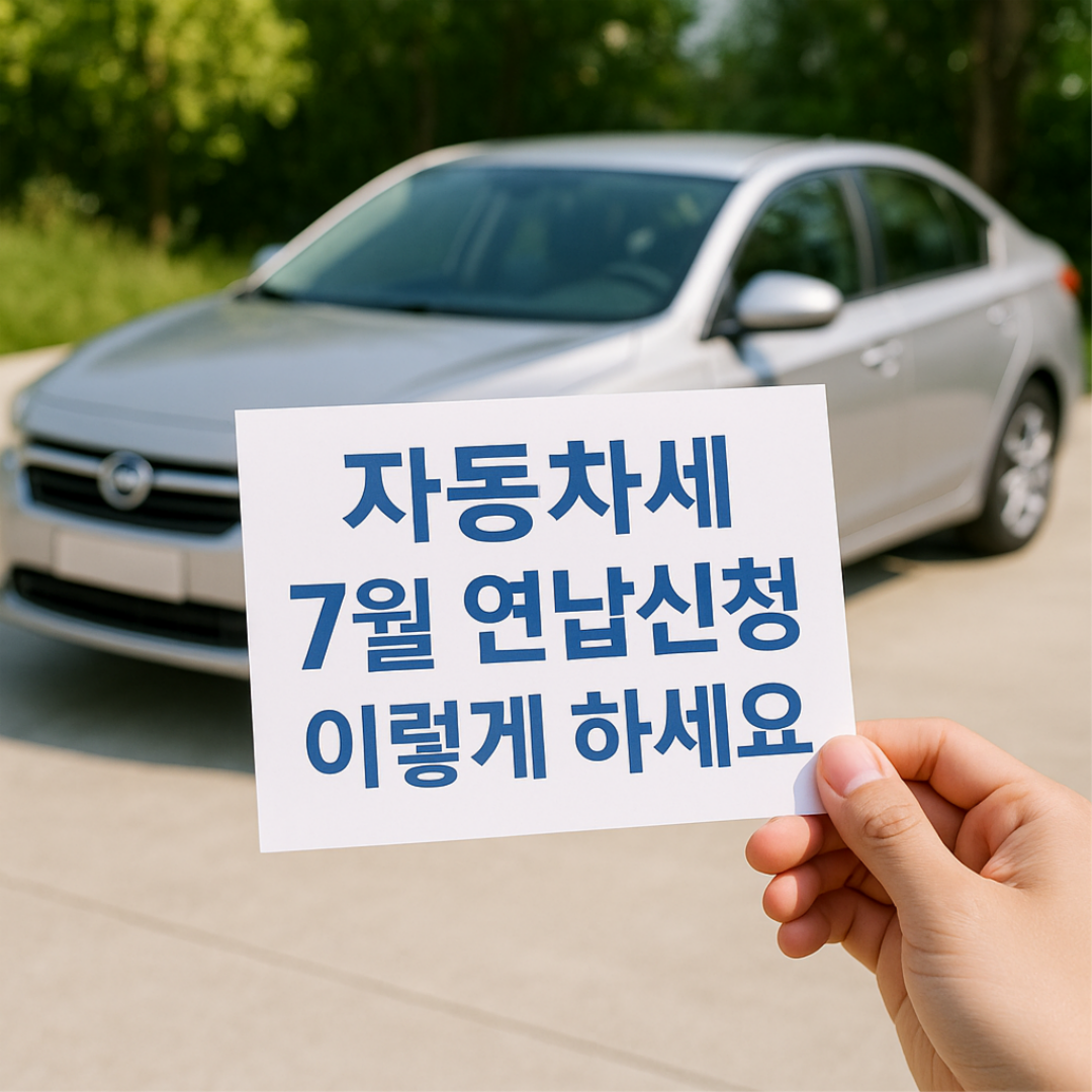 자동차세 7월 연납신청, 이렇게 하세요