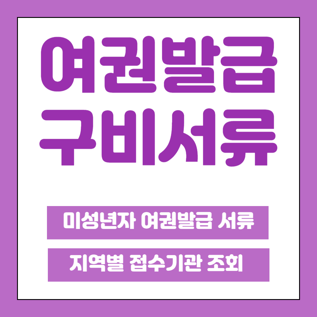 여권발급 구비서류, 접수기관 조회