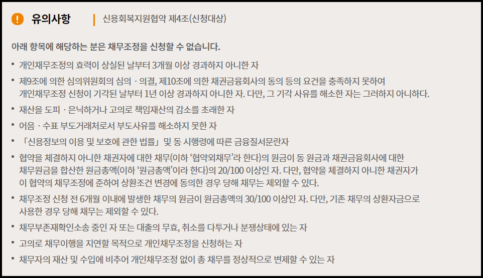 신속채무조정