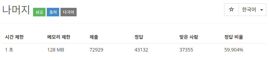  [백준(BOJ)] 3052번 : 나머지 - C++[CPP]