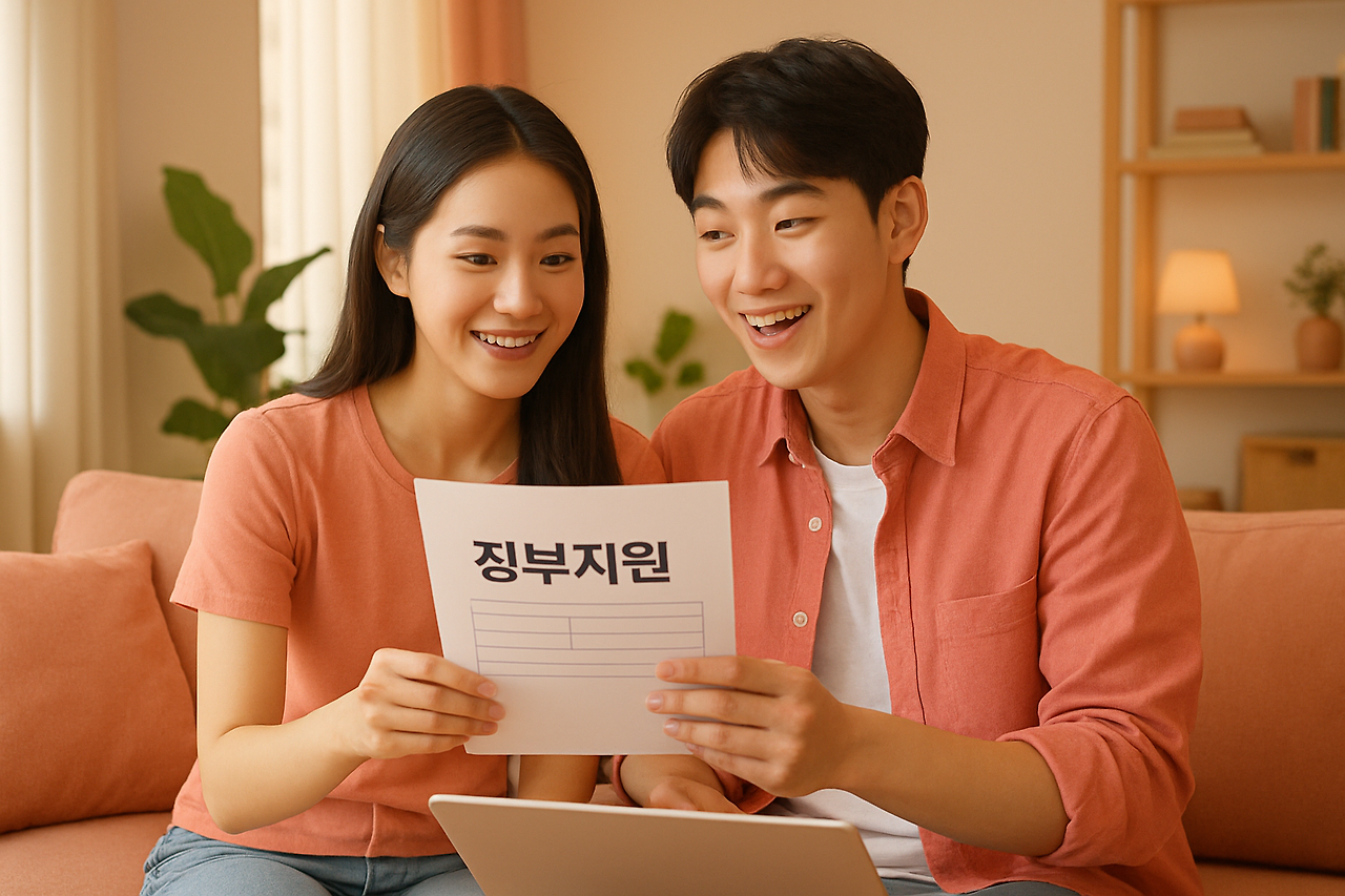 혜택을 모르고 지나친 신혼부부가 상담을 받는 모습
