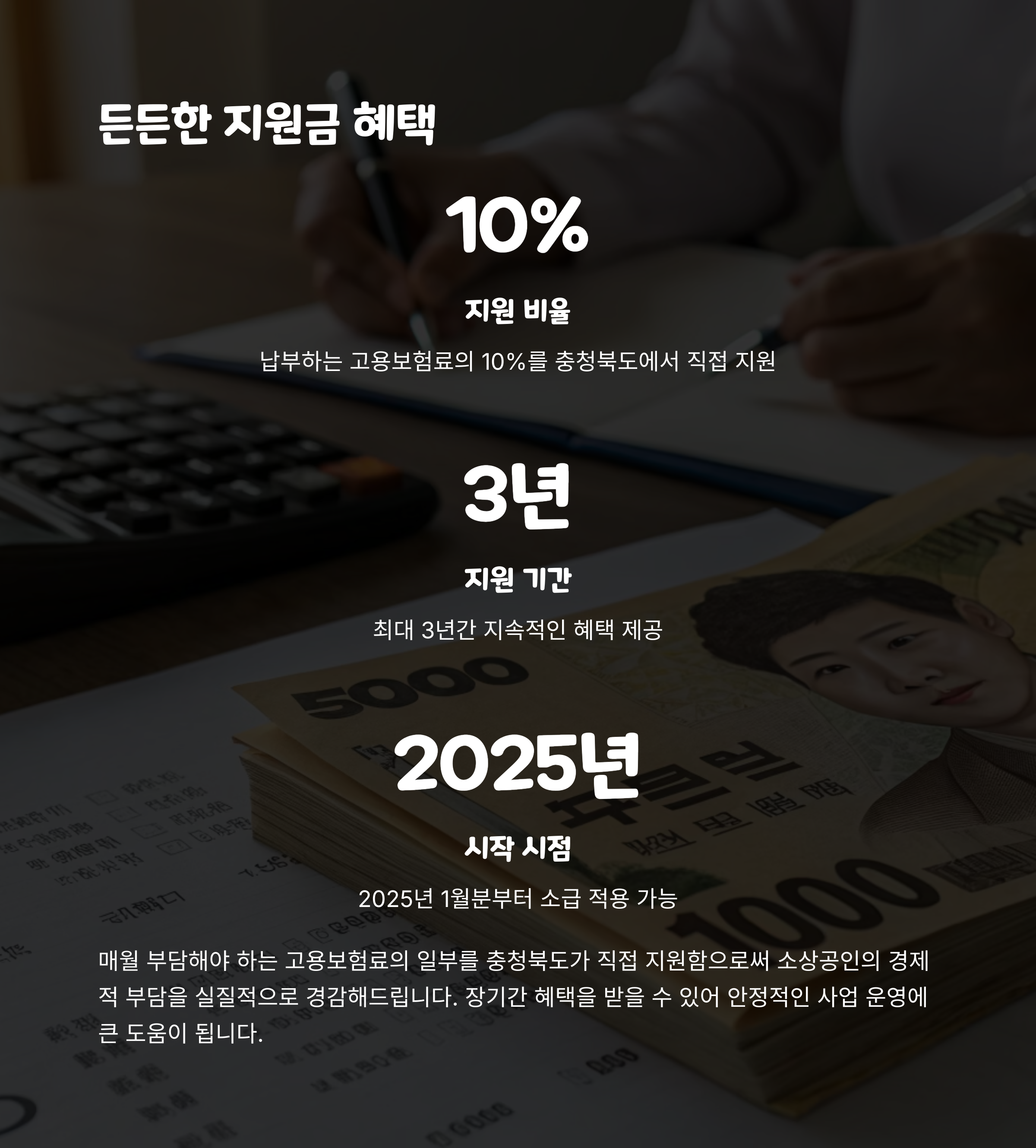 지원금액은 기준등급에 따라 차등 적용됩니다.
