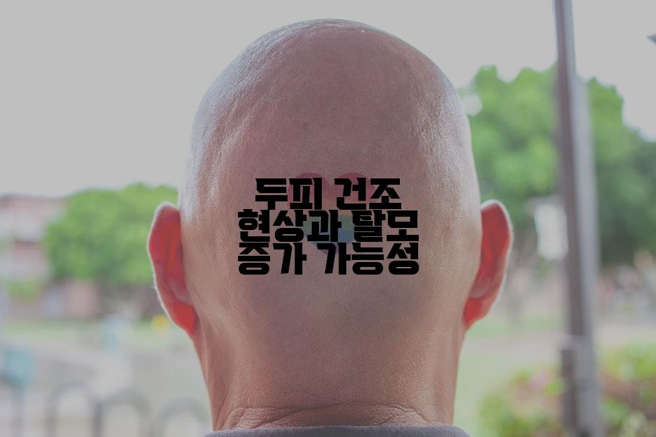 두피 건조 현상과 탈모 증가 가능성