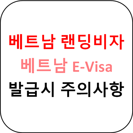 베트남 비자 발급대행업체 및 전자비자 발급시 주의사항
