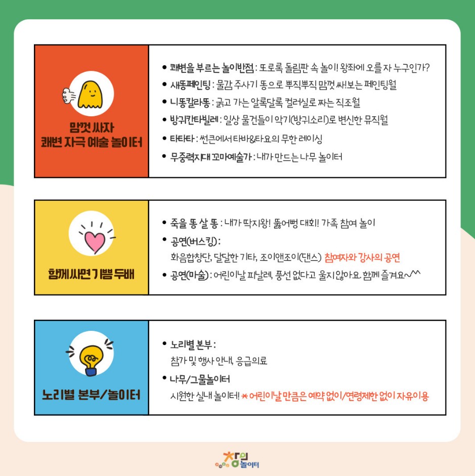 울산 놀이가 똥이다 ! 행사 안내 3