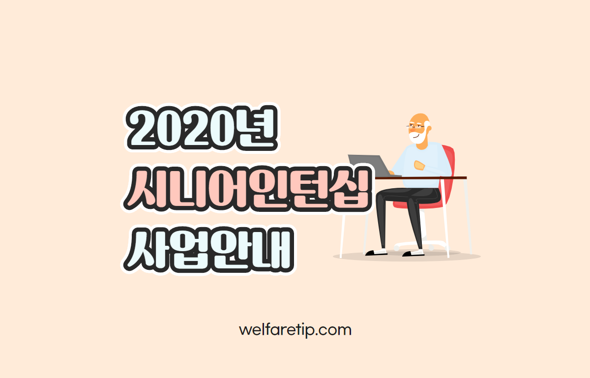  2020년 시니어인턴십 사업안내 - 복지꿀팁