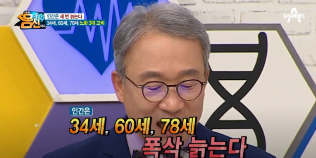  사람이 확 늙는 시기 - 36세 60세 78세