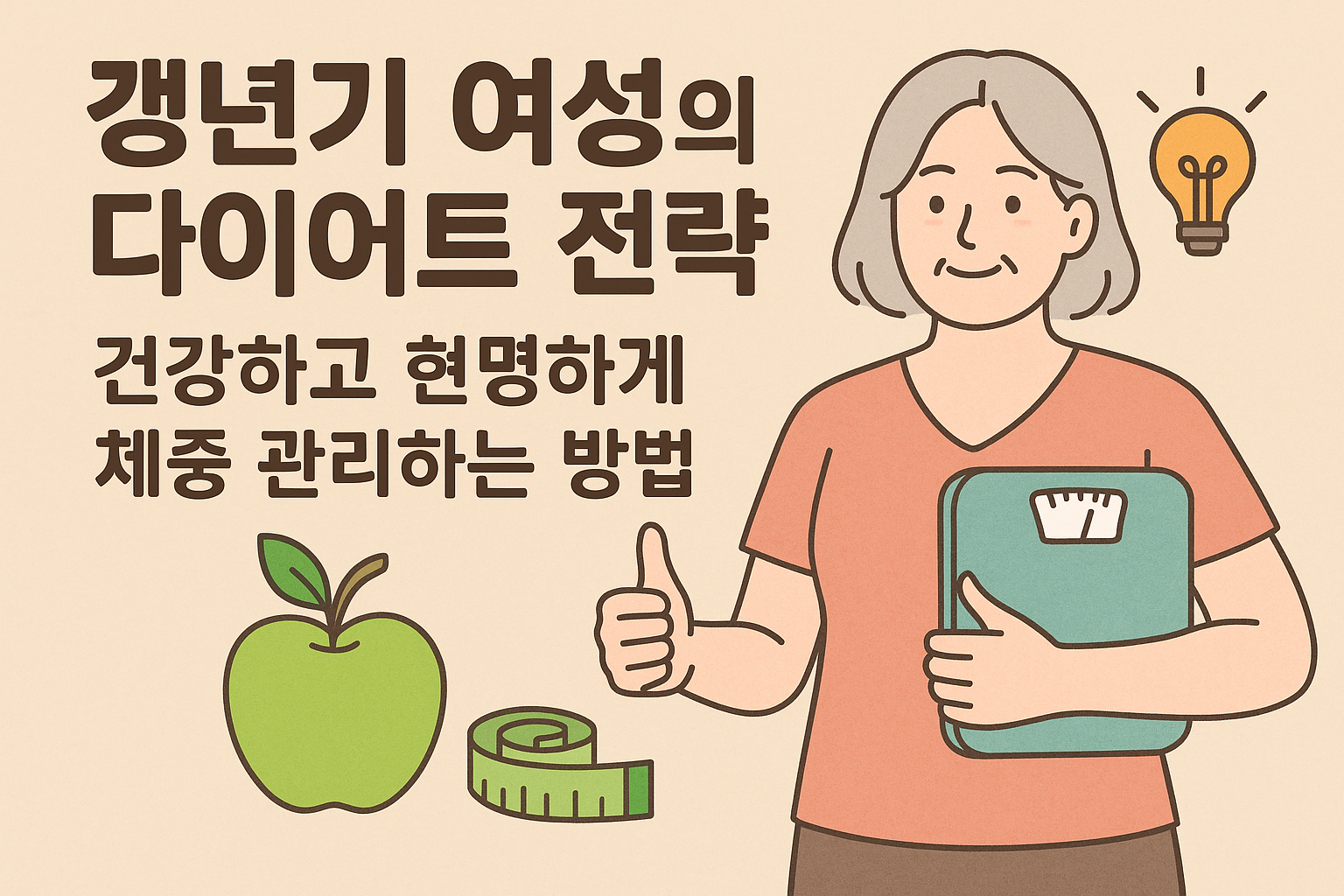 갱년기 여성의 다이어트 전략: 건강하고 현명하게 체중 관리하는 방법