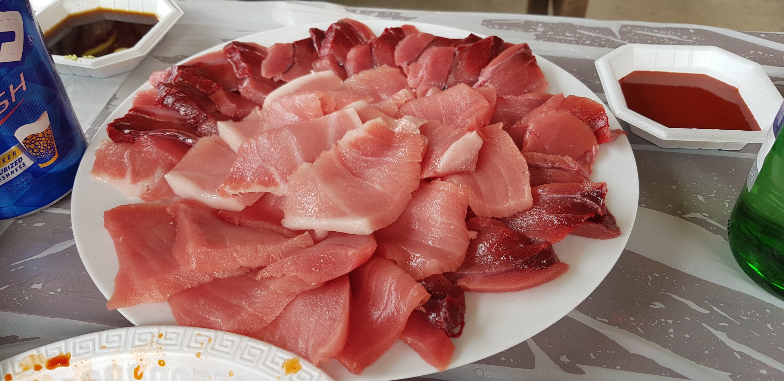 통영 욕지도 생참치회