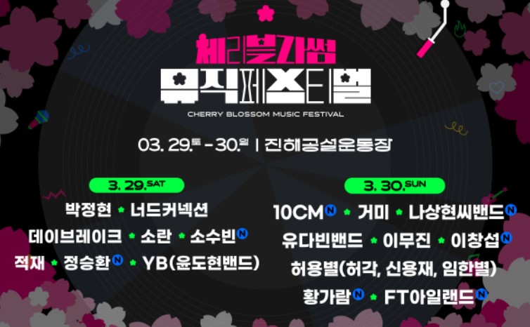 2025년 벚꽃축제 진해 군항제&amp;체리블라썸 뮤직페스티벌 예매 방법