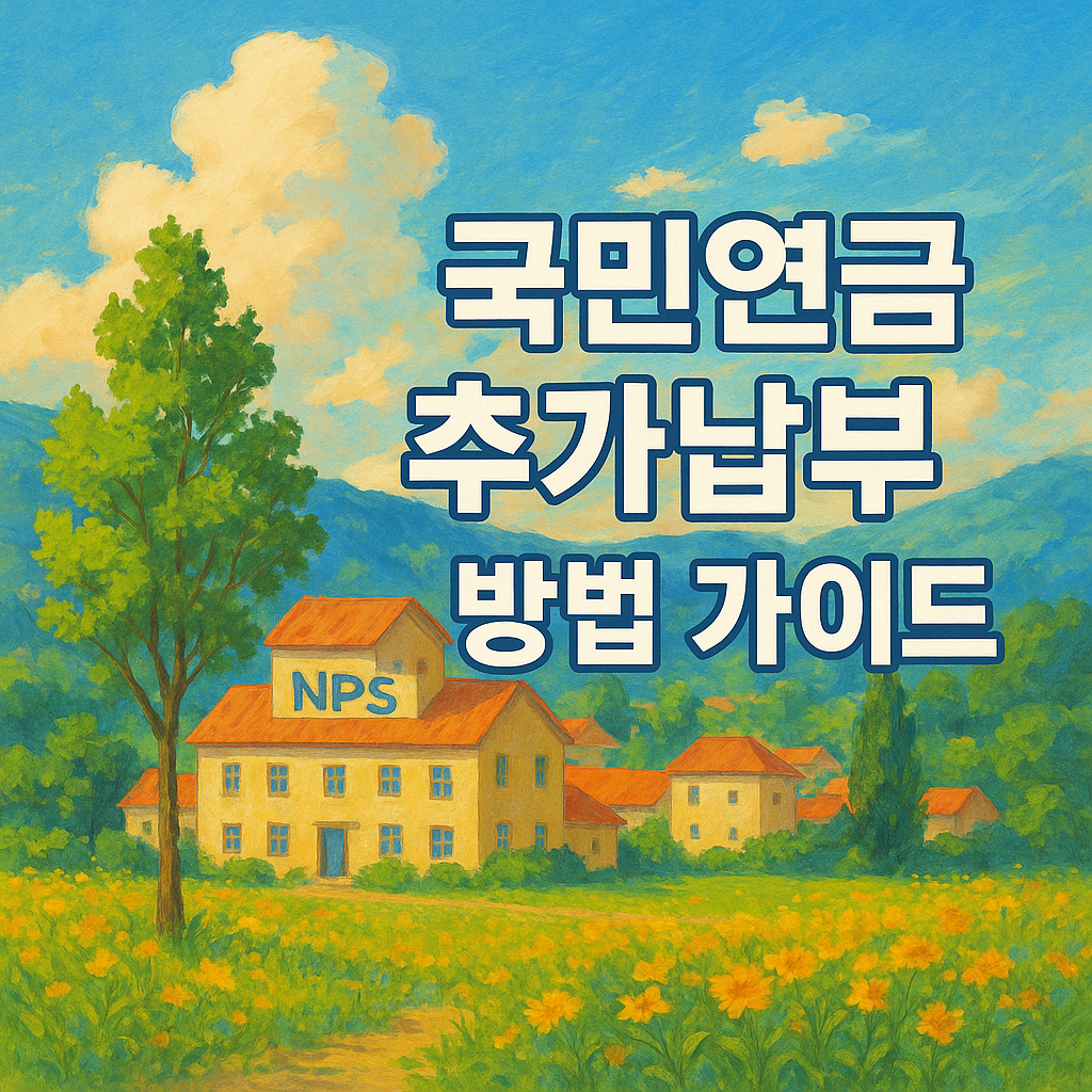 국민연금 추가납부 대상 및 신청방법 가이드