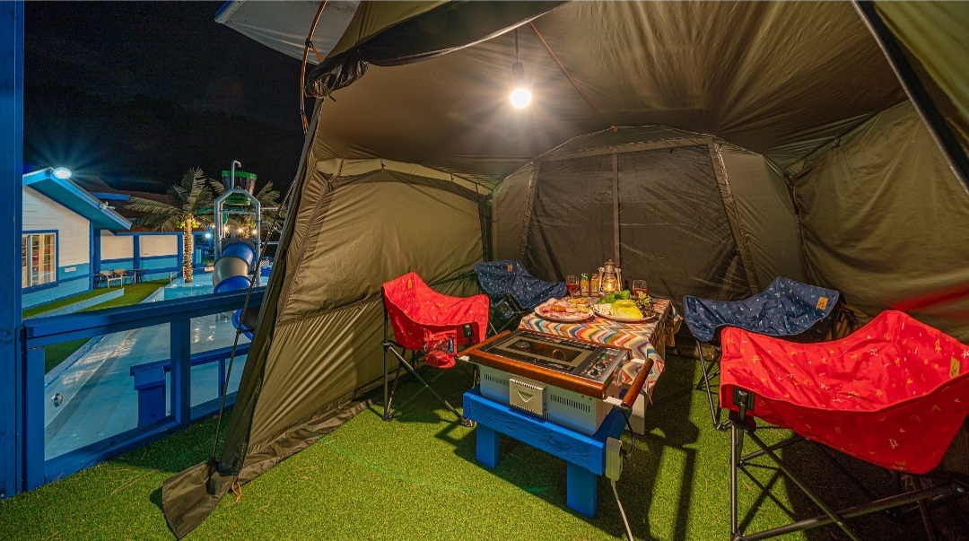 텐트 바베큐장