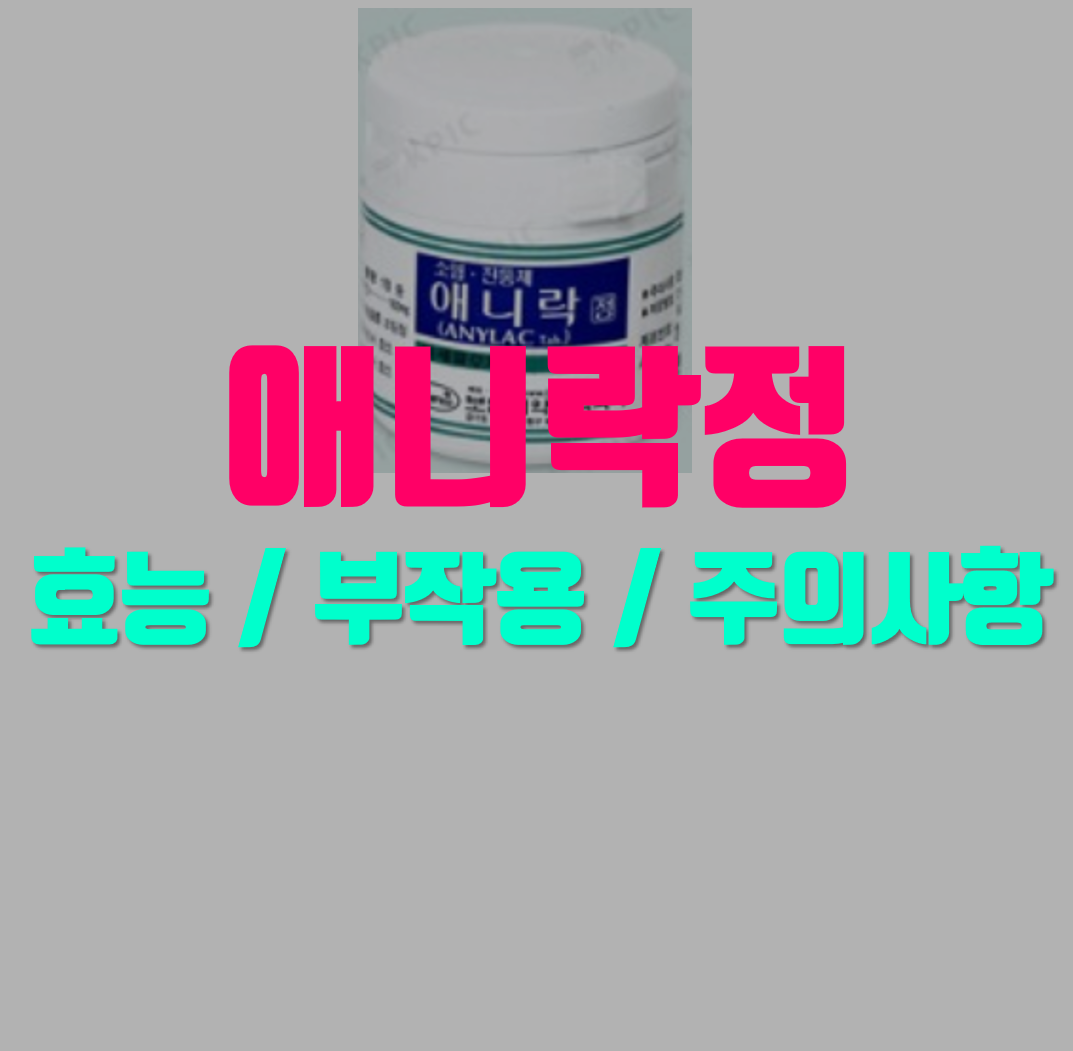  애니락정 의약품 정보 알아봅시다!