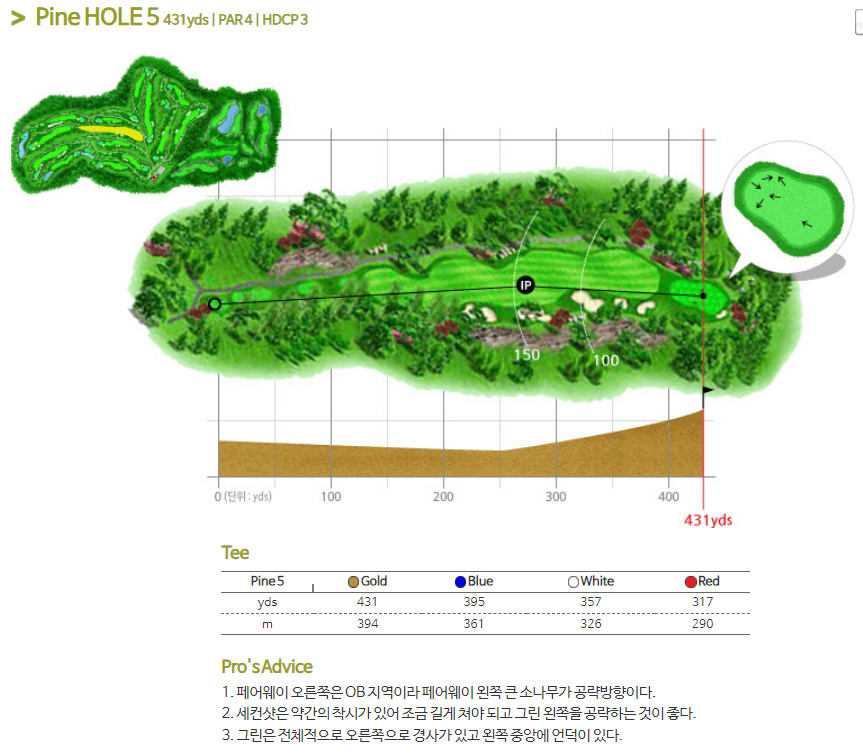 가평베네스트 골프클럽 파인코스 5