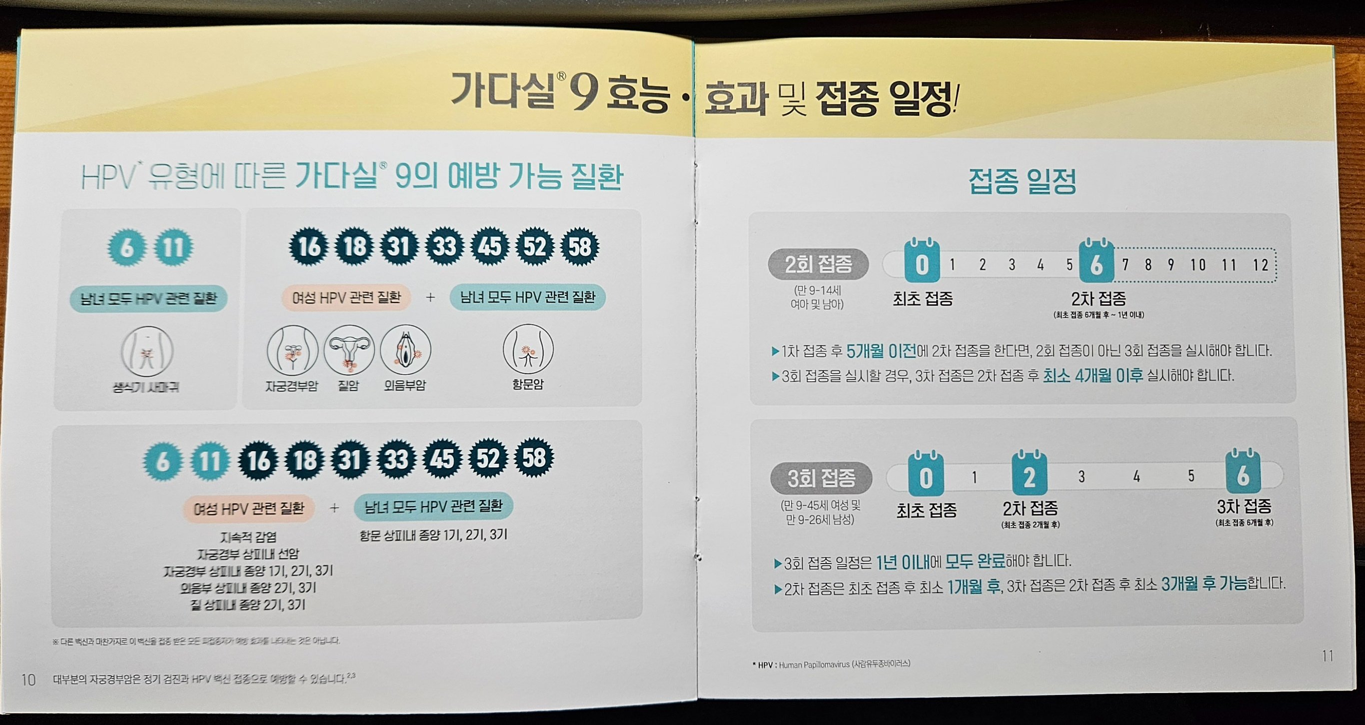 가다실9 접종 대상 및 일정