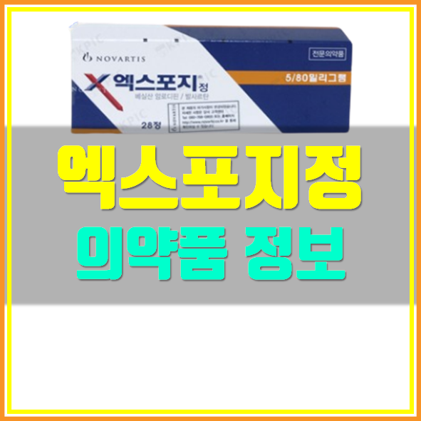  엑스포지정 5/80mg 복용법 부작용