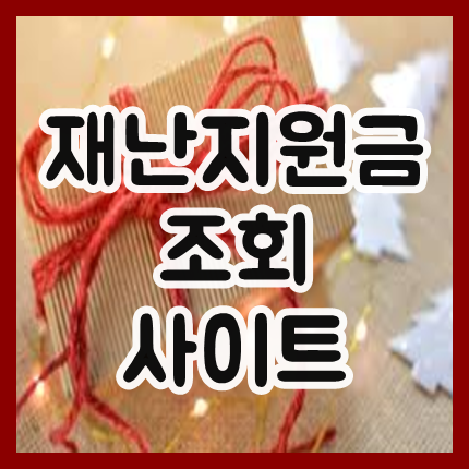  재난지원금 조회 사이트
