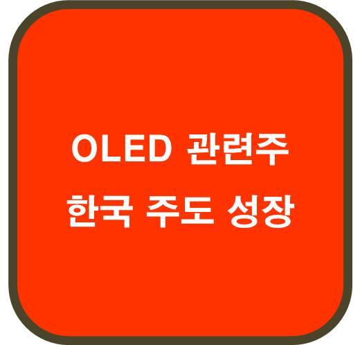 한국 주도 성장 OLED 관련주