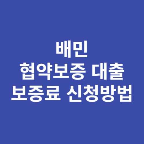 배민 협약보증 대출 보증료